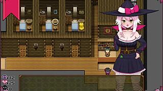 Bruxinha says, 'first job as prostitute, doing espanhola' in hentai