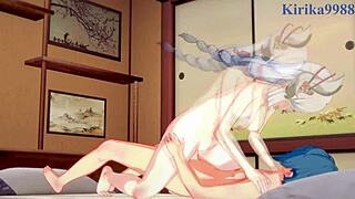 i watch shenhe and collei and xingqiu havin intense sex in genshin impact hentai