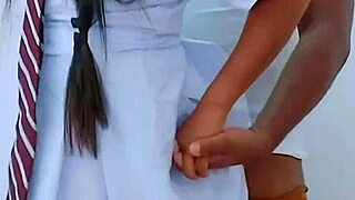 Teen Couple’s Steamy Sex with Big Natural Tits in Uniform