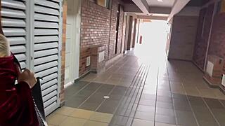 Katty's wild ass fuck in public parking