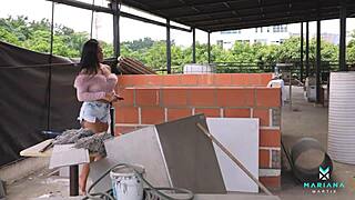 Worker with BBC nails me on terrace. Husband’s away, Mariana Martix gets wild!