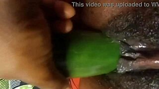 Close up and personal look at BDSM action with an ebony slave