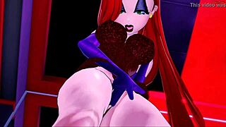 Jessica Rabbit feels intense pleasure fingering her pussy in a hotel room