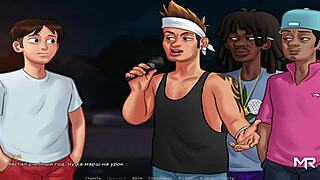 I noticed the teacher's reaction to my cock size anomaly in Summertime Saga