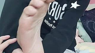 uhh, i’m like totally into this slim gay teen suckin’ his own sexy feet... foot fetish stuff!