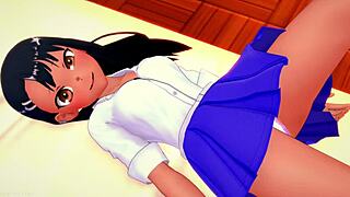 Nagatoro sneaks into the nurse's office, strips off her skirt, and gets ready for some hot hentai action.