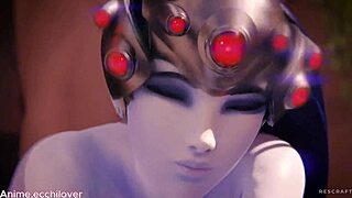 Widow maker gets her big ass pounded by black cock in this hentai pmv