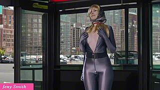 did you see her masturbating on the way back home?