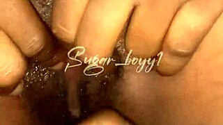 Ebony girl with cute features takes big black cock deep