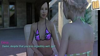 Wife and stepmother play erotic game together!