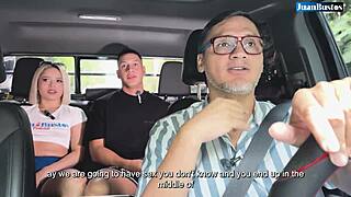 Gallan fucks petite blonde hard in the car on Juan Bustos Road! 🔥