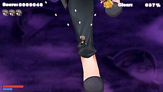 get to work succubus chan hentai game pornplay ep 2 undressing giant waifu black nun beauty