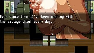 In hentai game episode 36, tanned girl Natsuki gets cum inside her ass by old man in public