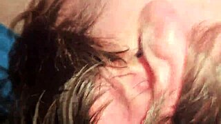 A gay man receives oral pleasure in his mouth during a deep session