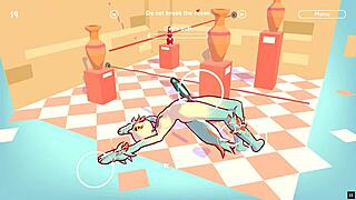 Odymos LGBT Hentai Game Ep 2: Fucking Ceiling Lamp as Anal Plug in University