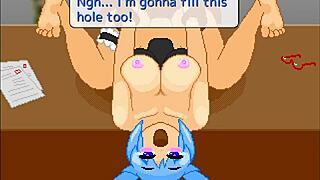 Dive into Pixel Town Akanemachi Sideshow Part 3 with bound blowjob scenes