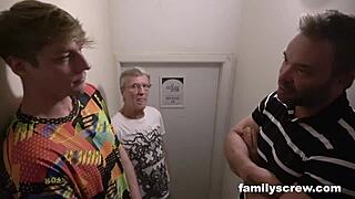 Virgin Son Deflowered by Hot Babe at Local Bar