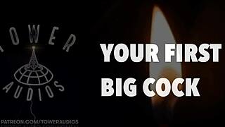 Listen to erotic audio of your first big cock with dirty talk from a boyfriend friend