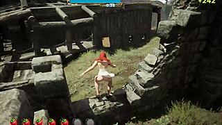 catch me ep 2, the hunter gets outdoor doggystyle sex in this hentai game