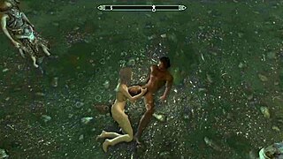 Skyrim messing around with sex mods and having sex in different positions