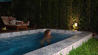 Ever Seen a Huge Cock in Stranger's Tight Ass by Pool?