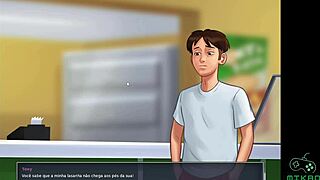 In summertime saga ep 87, odette plans to seduce gracce with her big tits