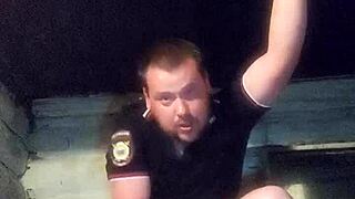 Full Video Rough Fuck of a Policeman's Anal Hole with Vodka Bottle