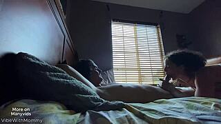 Visiting stepmom turns into shocking creampie mistake!