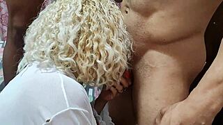 Naughty mature woman fucks with her gym friends' couple