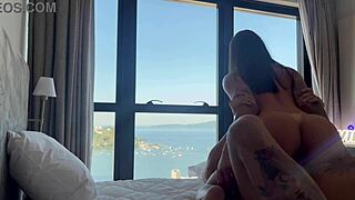 i found this ebony tourist on santa catarina beach and took her home for some missionary and cowgirl fucking, she orgasmed hard.