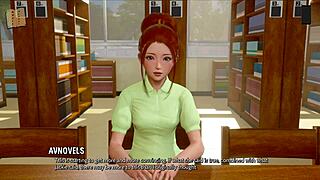 ripples 7: sexy mature woman in outfit shows boobs in 3d cartoon game