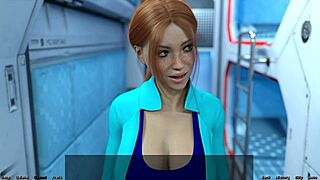 red haired step sister stranded in space shower scene