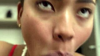 How does pov blowjob with huge cock feel in my mouth?