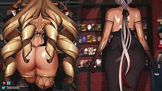 Arlecchino And Navia In Intense Hentai Sex Scene!