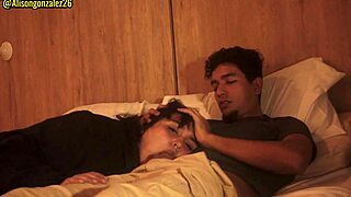 watching a movie with my stepbro and accidently swallowed his dick, almost got caught