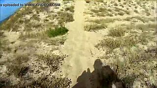 Suzisoumise turns heads as a public beach figure in daring outdoor scenes.