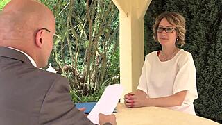 posh milf in red lingerie giving a wet blowjob 😘