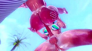 beautiful 3d girl enjoys rhythmic futa cunnilingus and fucking