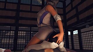 I experience femdom face sitting in yoga class with curvy outfits