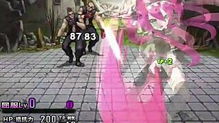 Japanese hentai game features strongest knight in action.