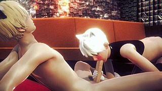 I crave Alan's sissy trap blowjob in wild anime crossdresser action every time