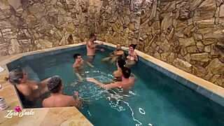 Wild Hotel Party with Friends Turns into Deepthroat Cuckold Fun. Fetish Wife Takes Monster Cock in Motel Bash.