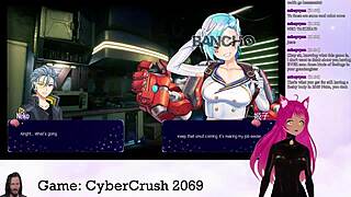 I play Cybercrush 2069 as Vtuber Lewdneko in part 1.