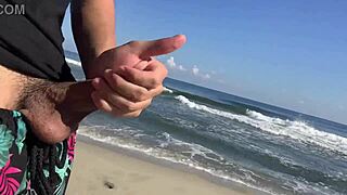 Two Girls Watch Me Masturbate On The Beach