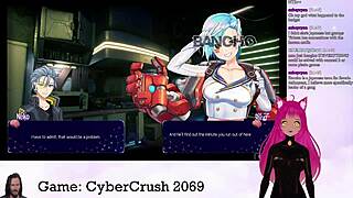 I play Cybercrush 2069 as Vtuber Lewdneko in part 1.