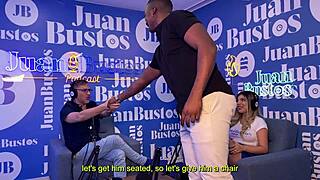 shaira gets surprised by that big black cock on podcast