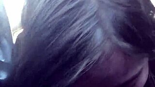 Lesbian Best Friend Gives Road Head, Gagging on Cum in Mouthful