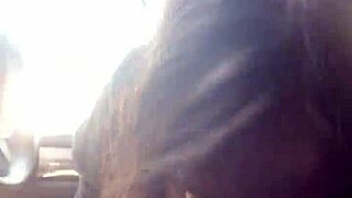 Lesbian Best Friend Gives Road Head, Gagging on Cum in Mouthful