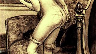 provocative vintage erotic drawings of hentai anime cartoons from retro times