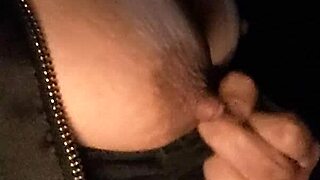 Becky loves performing outdoors for the guys next door, exposing her nipples.